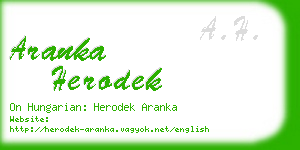 aranka herodek business card